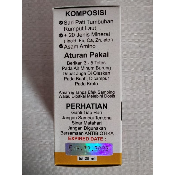 ALAMI BIRD CARE PREBIOTIK PERKUTUT 25 ml