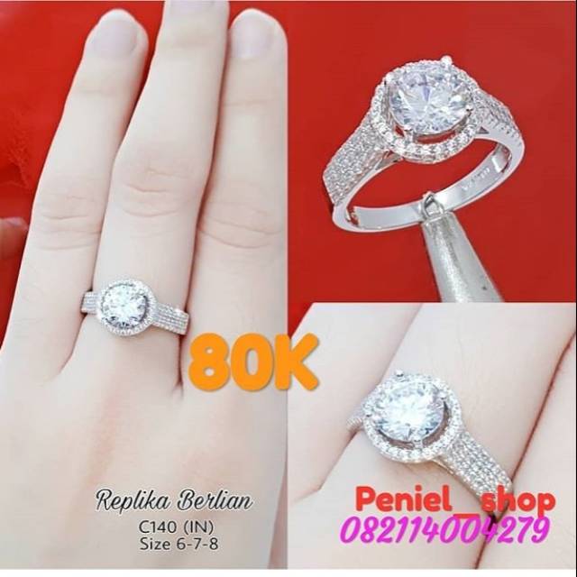 Cincin replika berlian