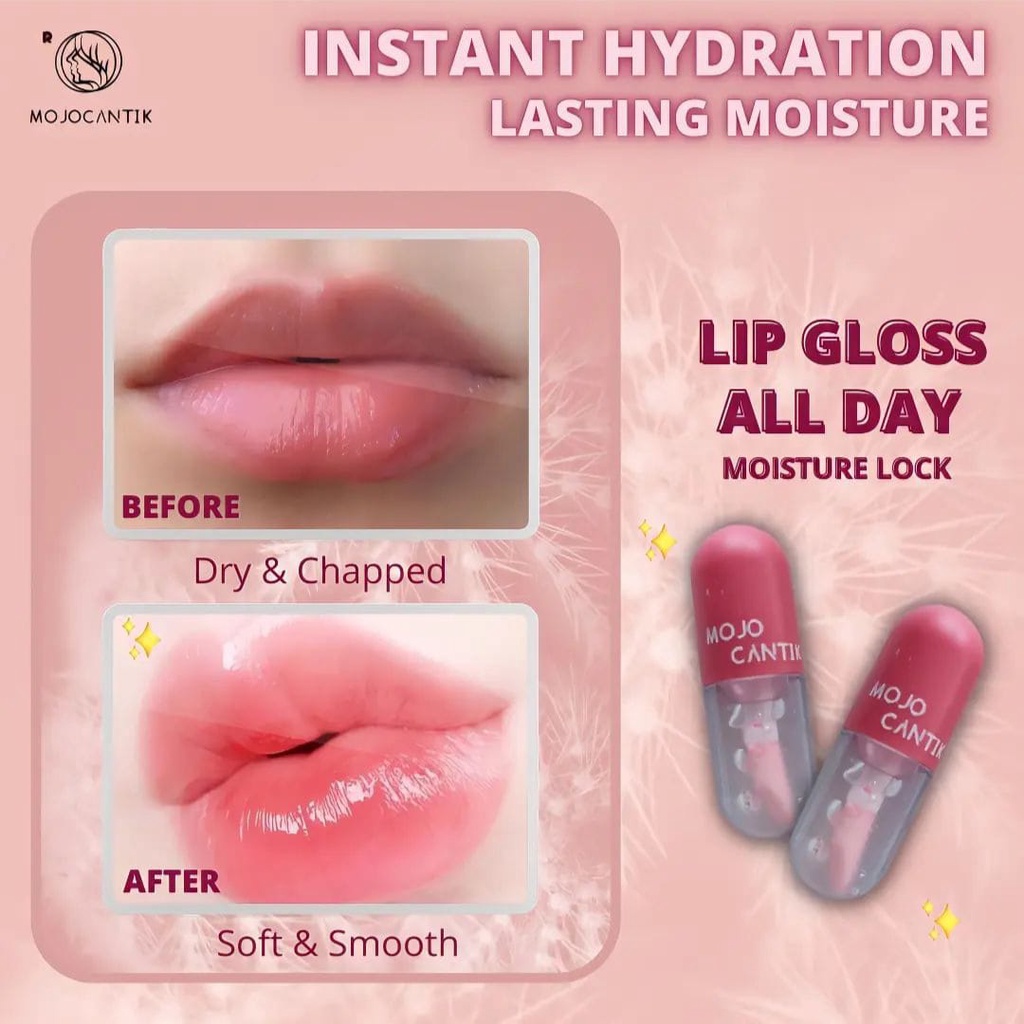 Lip Gloss Mojocantik Color Mini Moinsturize Lasting Transparent Lip Oil