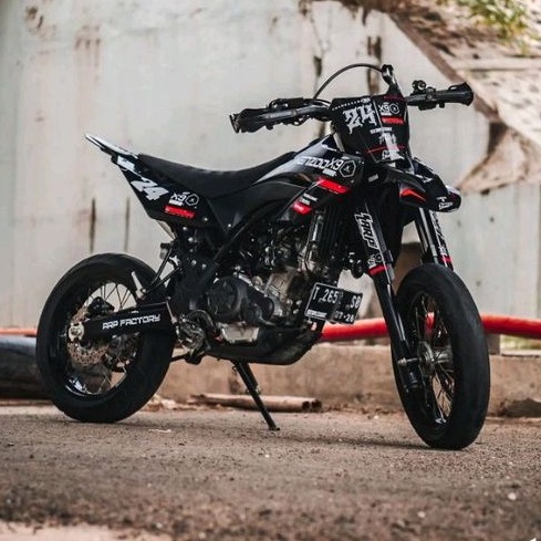 Decal Stiker Wr 155 R Full Body Warna Hitam Merah Terbaru