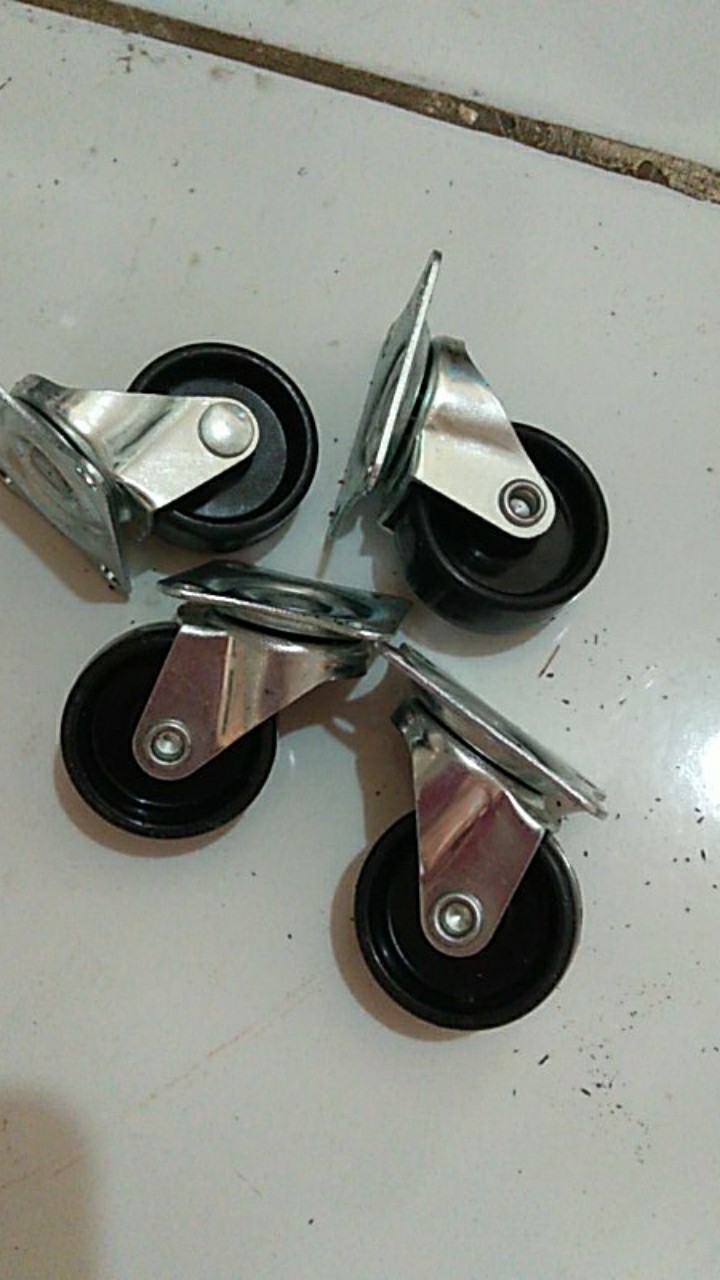 Roda Troli Lemari Etalase Karet Meja Koper Kecil 1 1/4 Inch