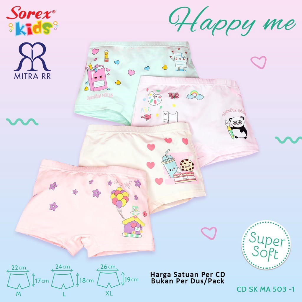 SOREX KIDS GIRL SK MA550 - CD CELANA DALAM BOXER ANAK CEWEK PEREMPUAN