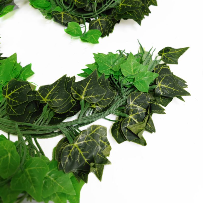 (12PCS) Daun Rambat AL90 2Warna 2,3m Anggur Lotus Ivy Artificial Wedding Decoration