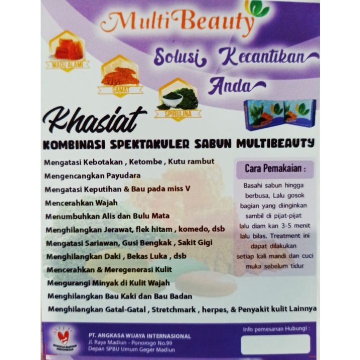 100PCS BROSUR MINI MULTIBEAUTY READY STOCK BROSUR MULTIBEAUTY BROSUR MINI