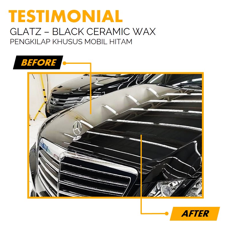 Pengkilap Body Mobil Hitam GLATZ Black Ceramic Wax Semi Nano Coating
