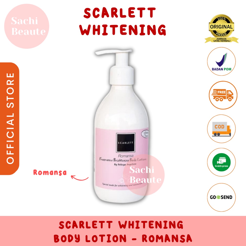 Scarlett Whitening Body Lotion Romansa Sachi Beaute