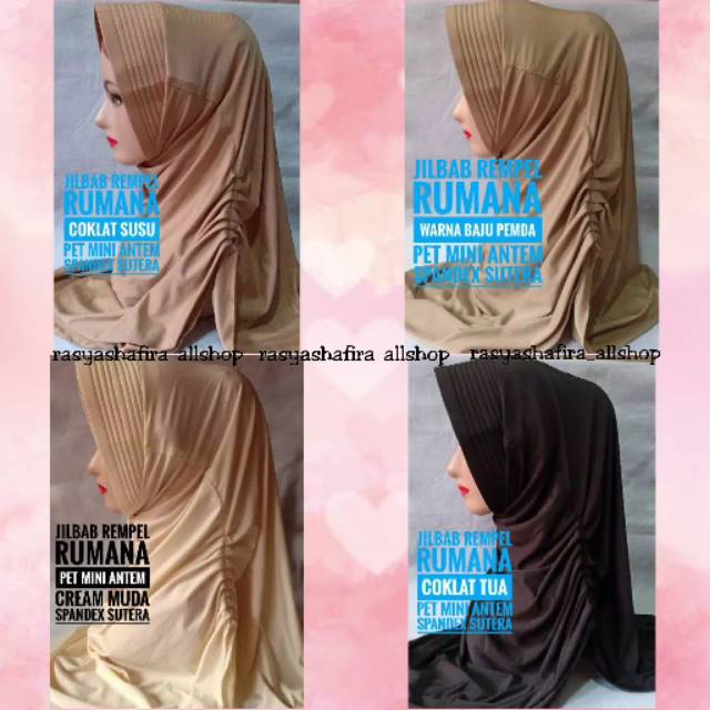 Termurah Kerudung jilbab  dinas jilbab  rempel rumana warna  