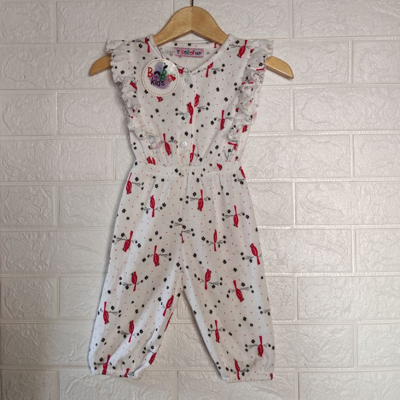 Jumpsuit Anak Perempuan Bobokids Ruffle Usia 1 - 3 Tahun Bisa Pilih Motif