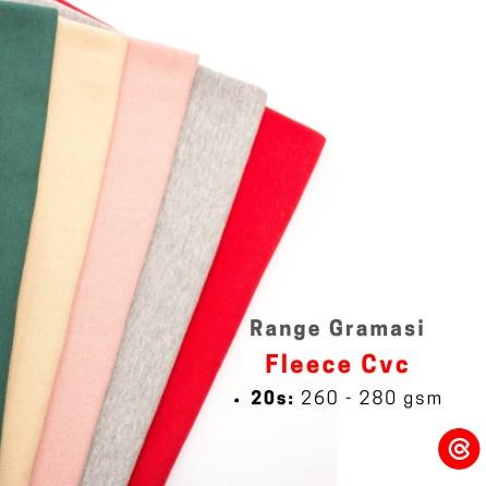 COTTONGRAM Kain Fleece CVC Bahan Sweater dan Hoodie Per 500 Gram