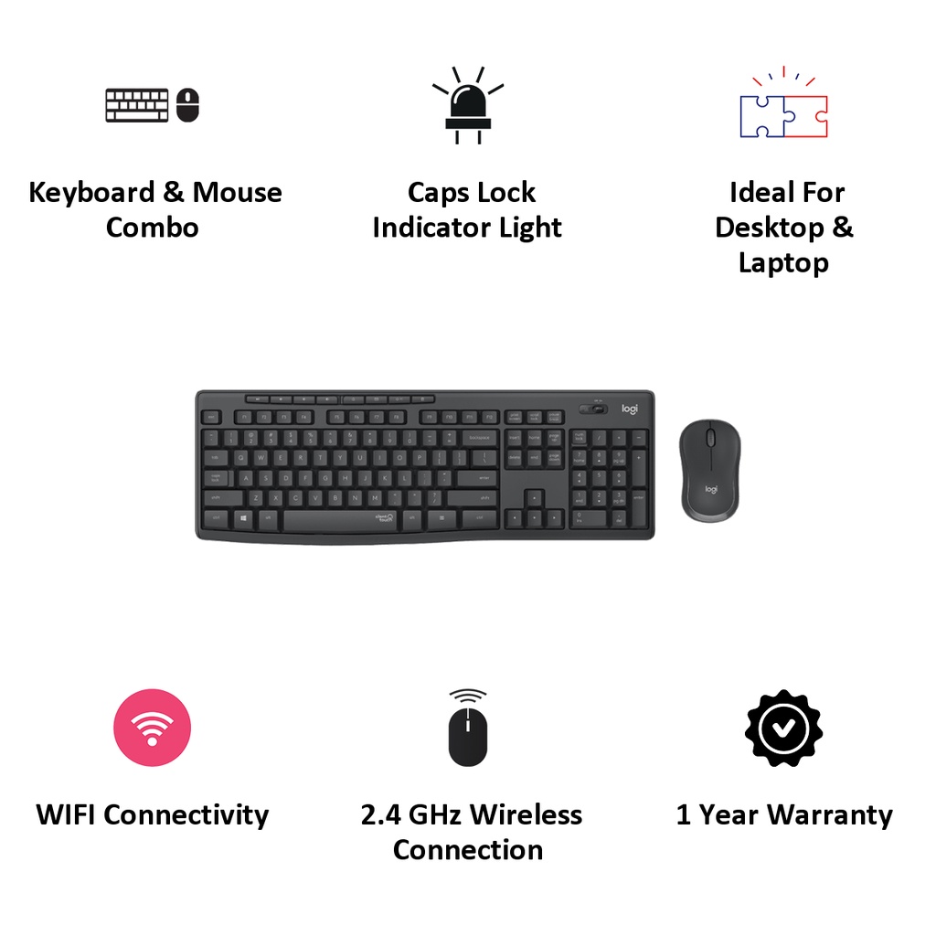 Logitech MK235 Wireless Keyboard Mouse Combo