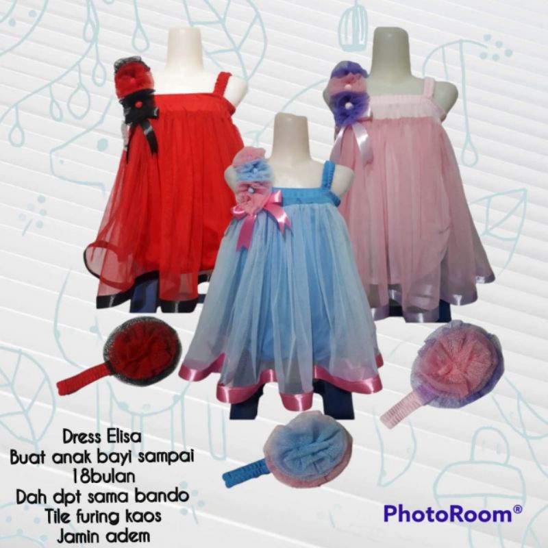 Dress tutu bayi set / dress tutu bando / dress tile bayi elisa