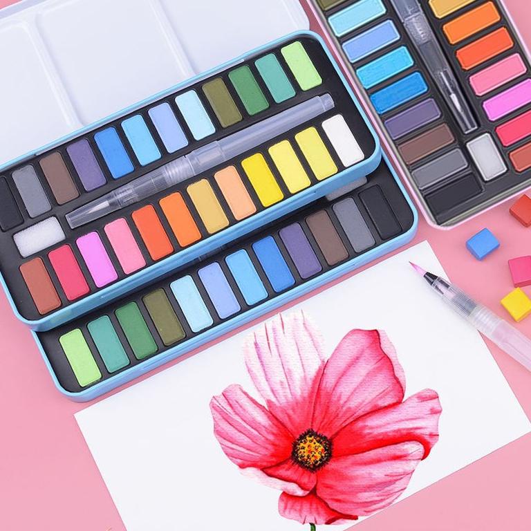 

[PRODUK GZLLM] Olla Cat lukis Cat Air Sponge Lukis 24 Warna Watercolor Set - WC2 0EW