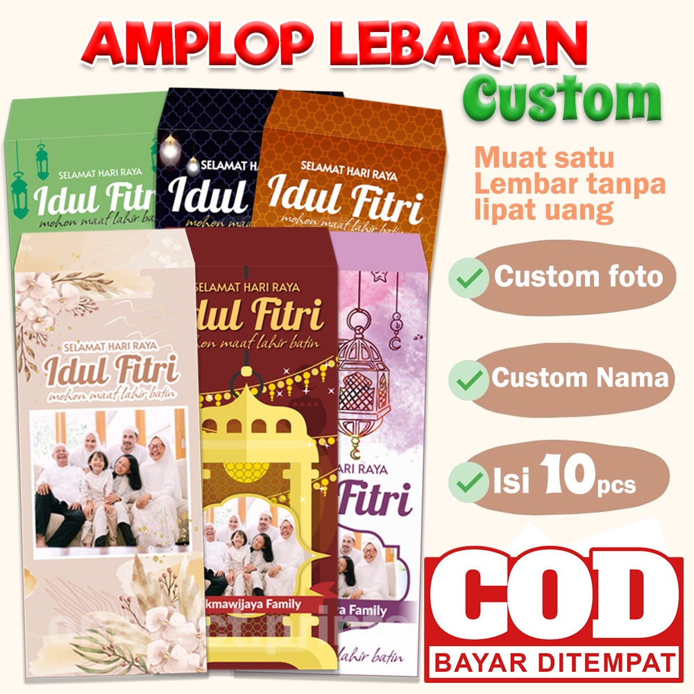 

amplop lebaran custom pakai foto dll