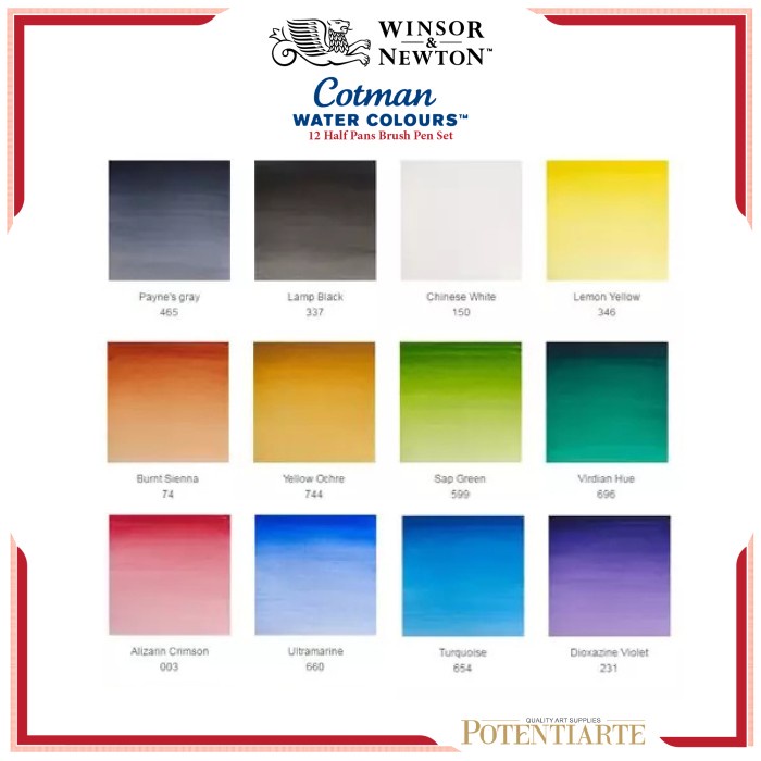 

Cat Air Winsor & Newton Cotman Brush Pen Set 12 Half Pans Watercolor