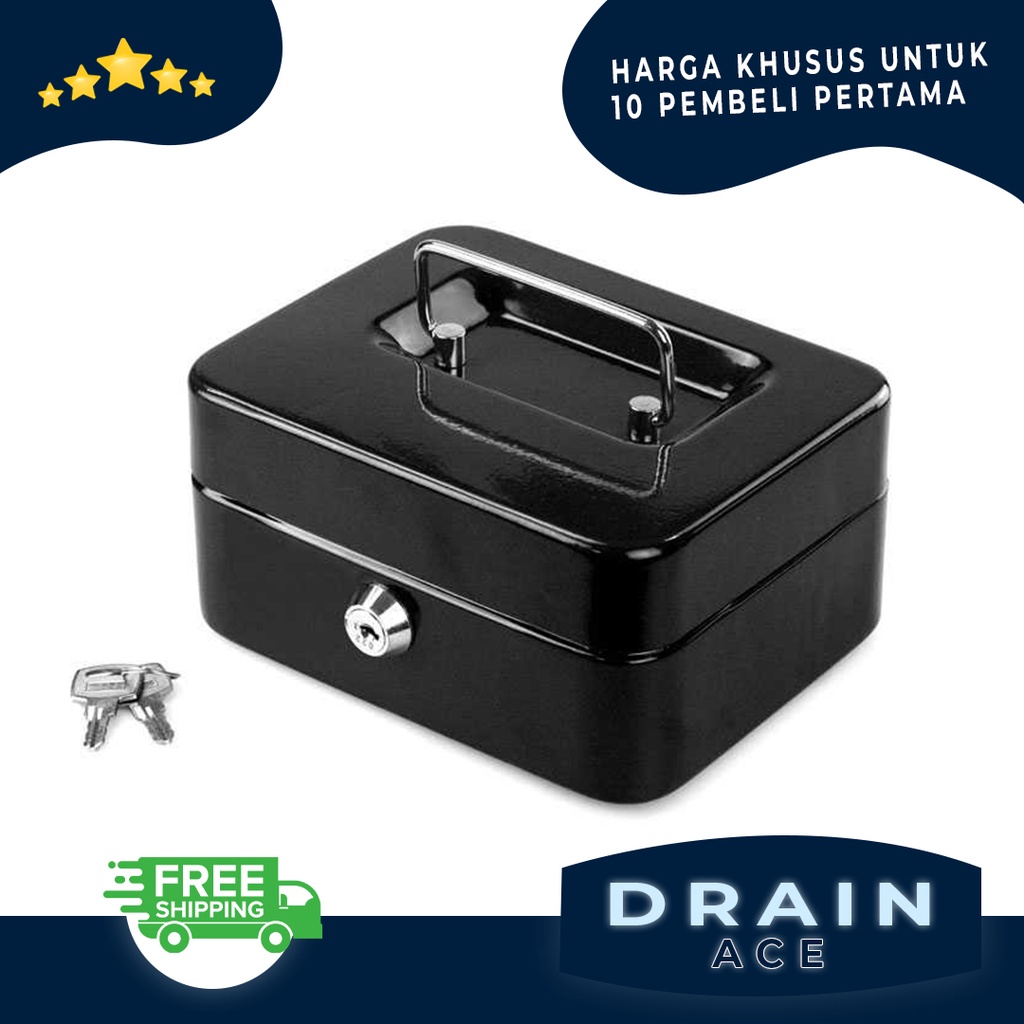 KOTAK CASH BOX BRANGKAS KECIL KASIR BOX PERHIASAN KOTAK UANG CASH XL