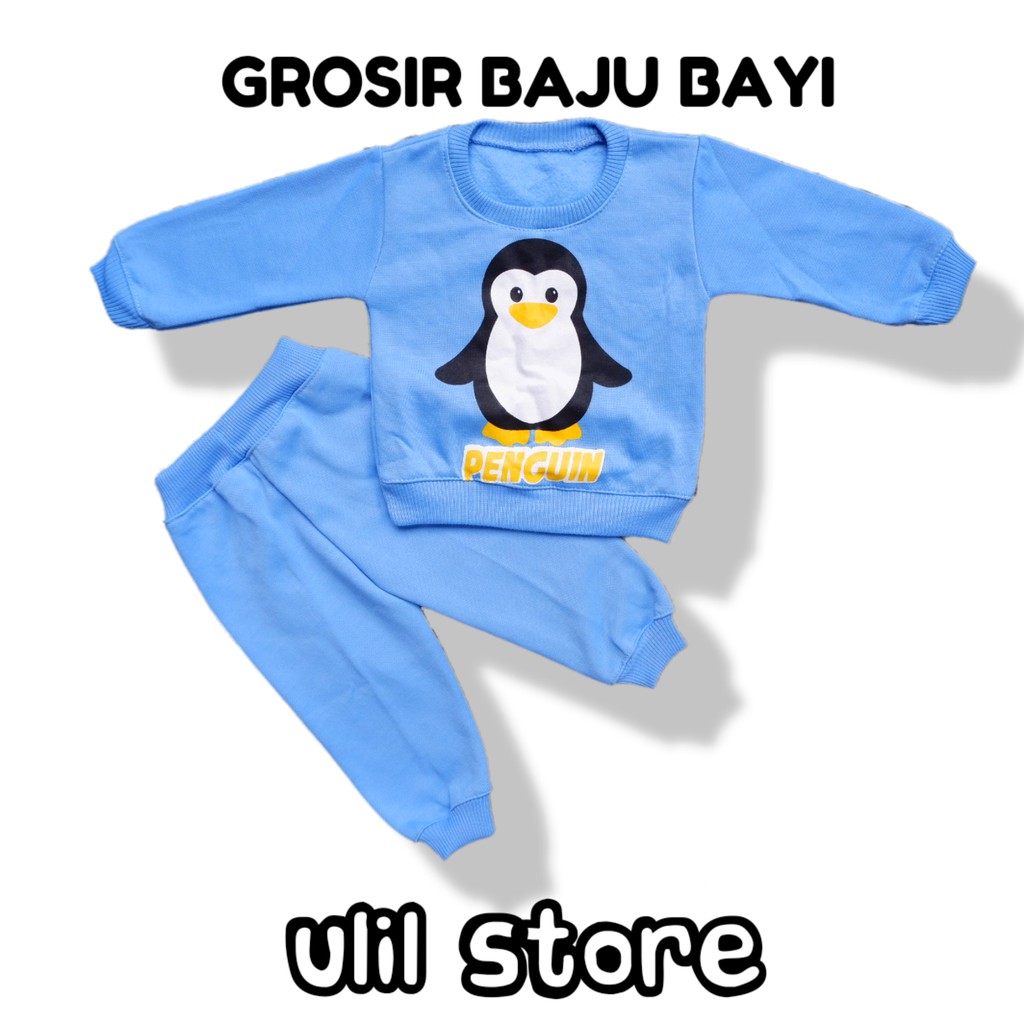 Setelan Jaket Bayi Anak 3-18 Bulan, Setelan Sweater Penguin, Best Seller-3