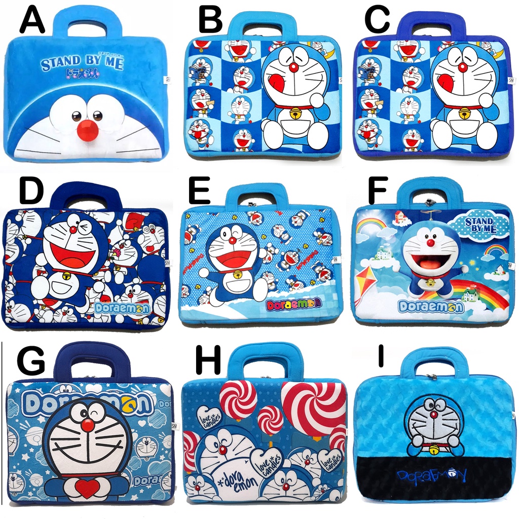 Tas Laptop Doraemon Bulu Note book Notebook 14 &quot; in Inch Doraemon Printing