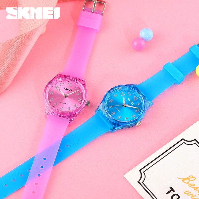 SKMEI 1760 Jam Tangan Wanita Analog Tali Silicone Transparan WATCHKITE WKOS