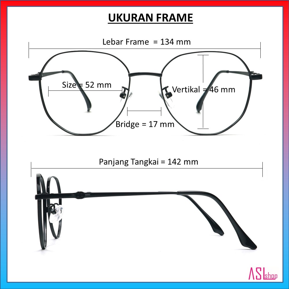 FRAME DAN KACAMATA MINUS KOREA (6873 )+ LENSA BLUERAY/PHOTOCROMIC