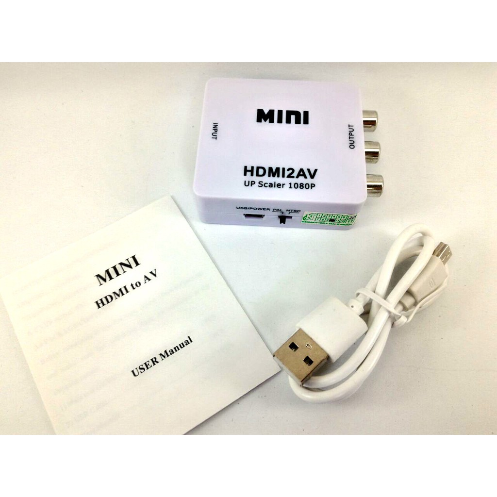 Konverter HDMI to AV / RCA / CVBS + Audio merek MINI