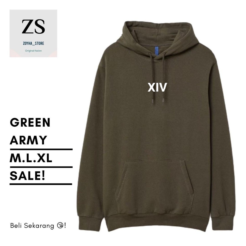 SWEATER HOODIE HOODIE JUMPER POLOS - HOODIE XIV LOGO SIZE M-XXL (PRIA &amp; WANITA)