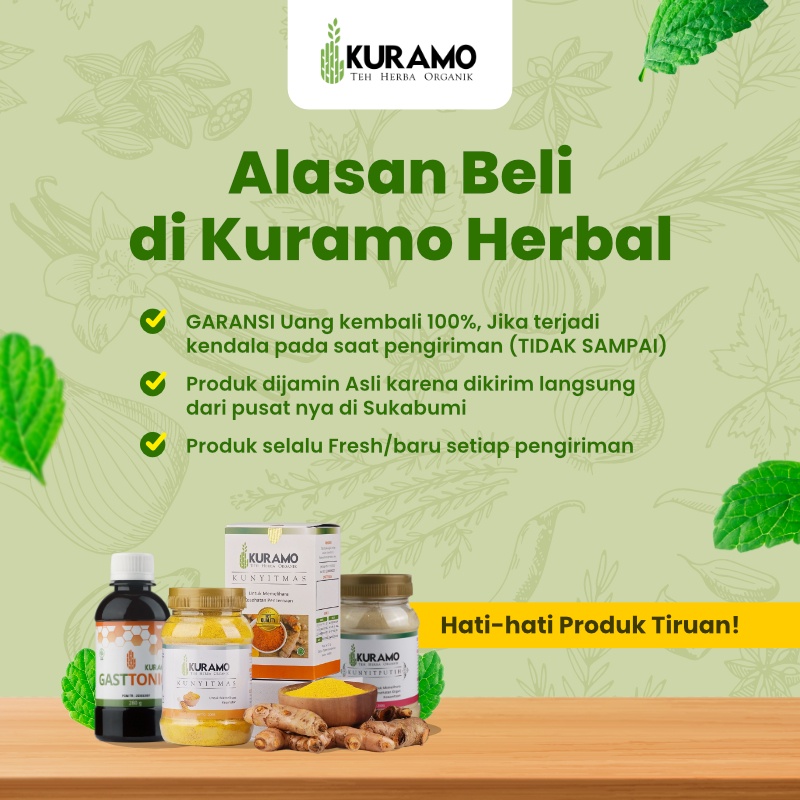

NG Serbuk Kunyit Mas Asli Jamu Teh Herbal Kuramo 200gr Obat Sembelit Gerd Asam Lambung Kembung