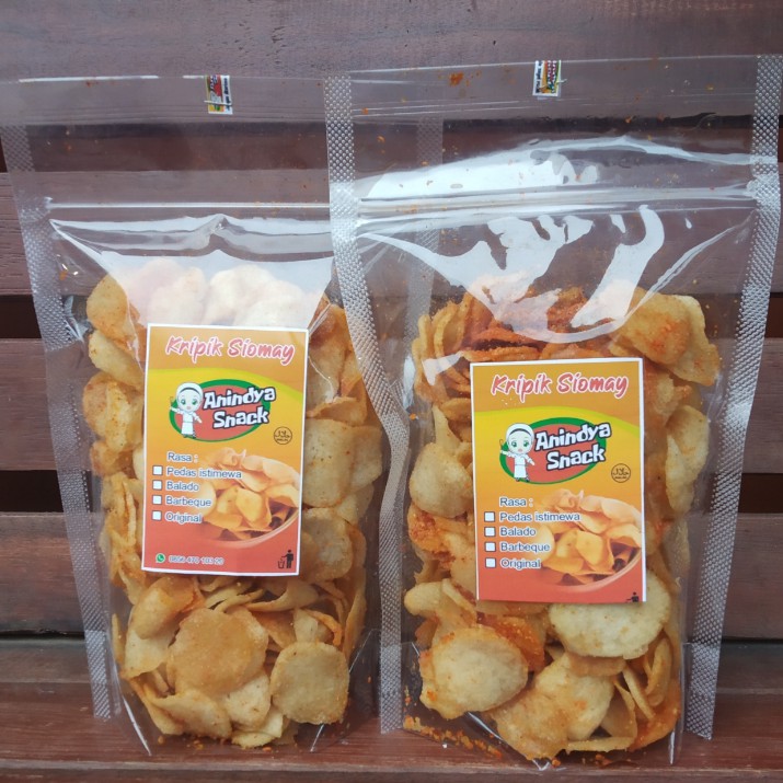 Keripik Siomay Rasa Pedas Asli Brebes Jajanan Renyah Snack Viral Isi 165 gram