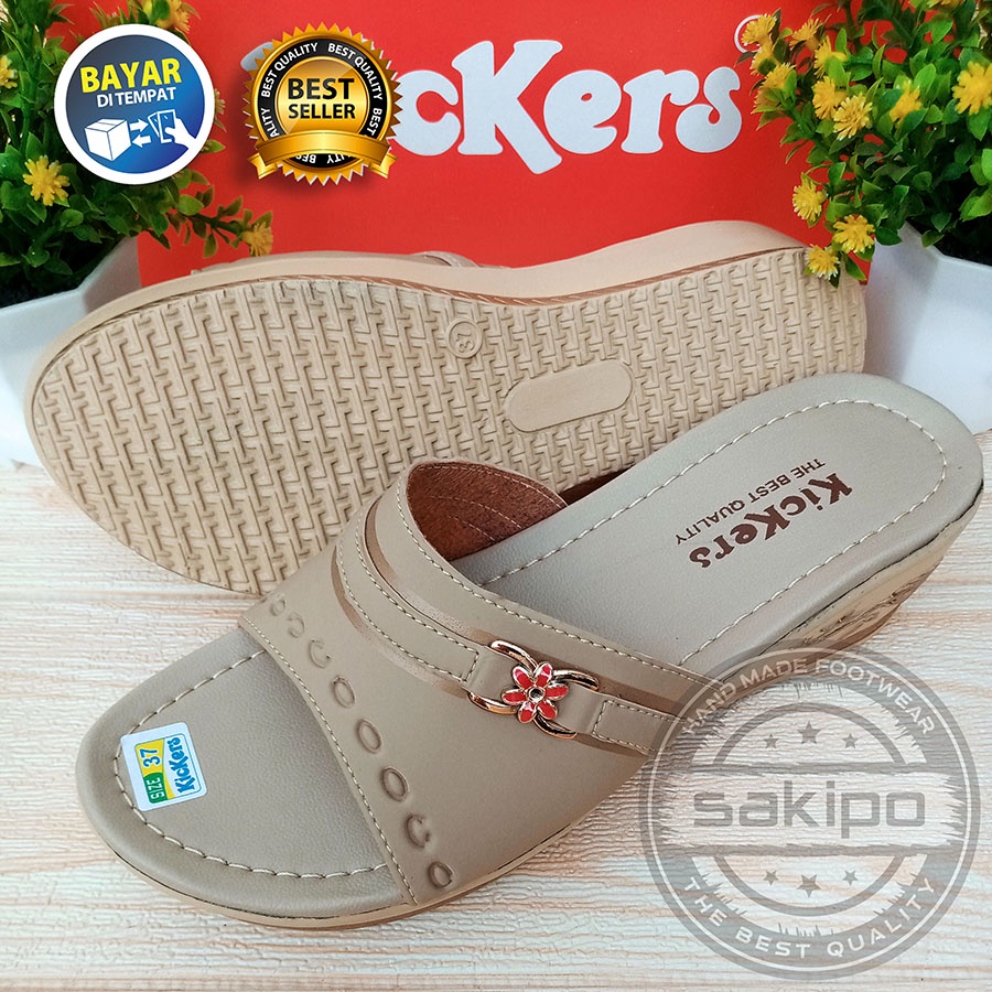 PROMO 8.8 !! SANDAL WANITA DEWASA SANDAL REMAJA WEDGES SLOP TERBARU TERMURAH NYAMAN DIPAKAI / SAKIPO
