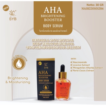 Syb AHA Brightening Body Serum Gold 30 Gram