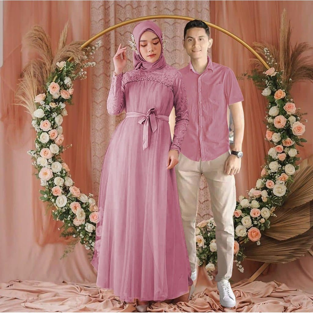 VGN COUPLE MIKAYLA / MAXI DRESS TERBARU / KEMEJA COWOK / COUPLE TERLARIS / OPEN COD