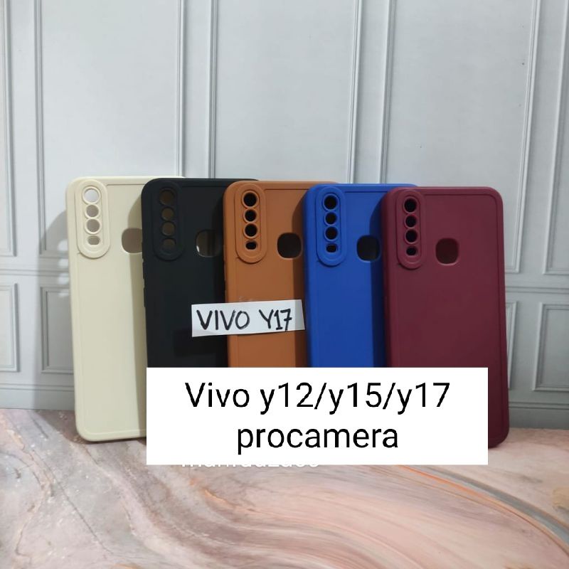 Soft case/slikon/kondom terbaru macaron pro camera/kamera type Hp Vivo y12/y15/y17/y81/y83/y71