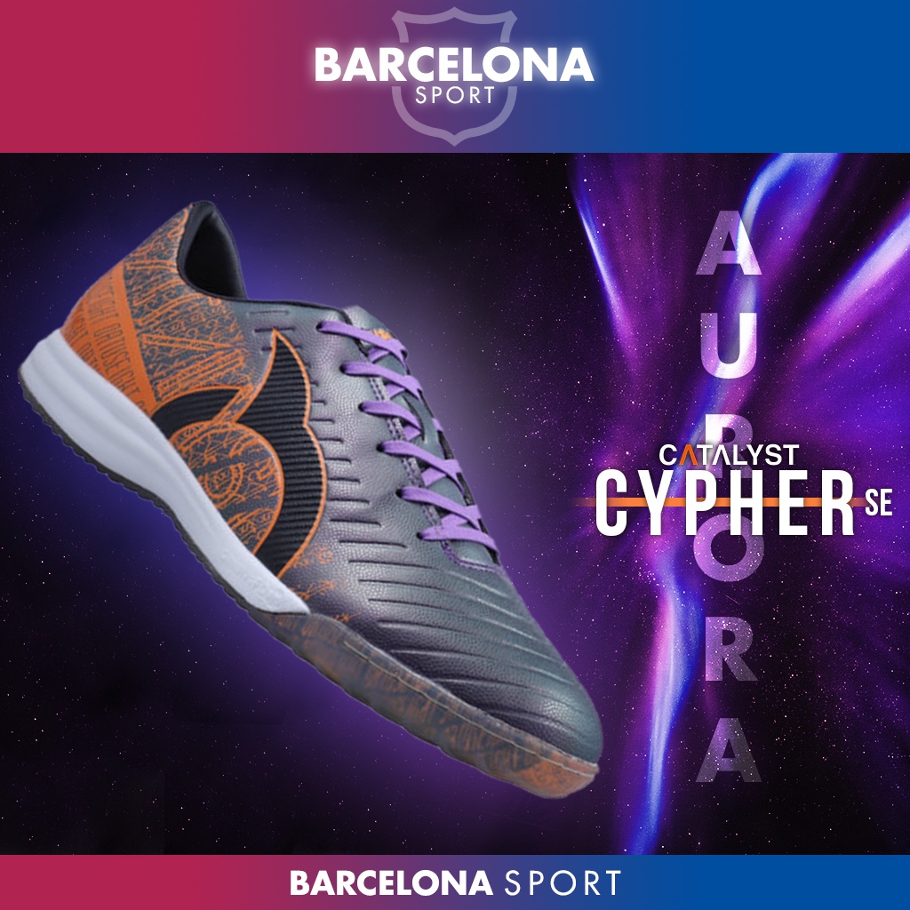 OrtusEight Catalyst Cypher SE IN Aurora/Ortrange/Black - Sepatu Futsal Ortus