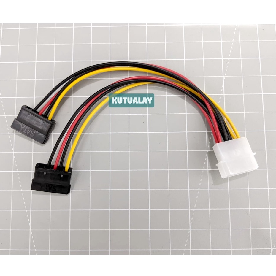 Kabel Converter Molex to SATA 2 Cabang Power SATA Cable