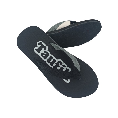 Sandal Jepit Custom Nama Tali Webbing HITAM ABU Editions