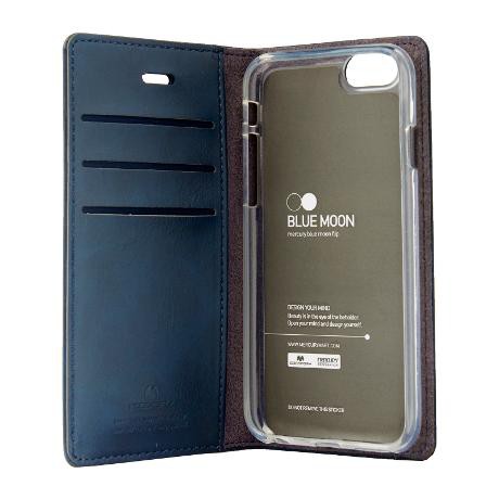 Blue Moon Goospery Leather Flip Case Samsung Note 5 Note 8 Note 9 S10 Plus S10 Lite M20 A70 S22 S22 PLUS S22 ULTRA