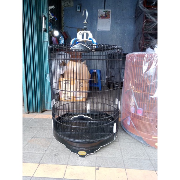 sangkar /kandang  murai rafi jaya no 2 warna hitam (grab)