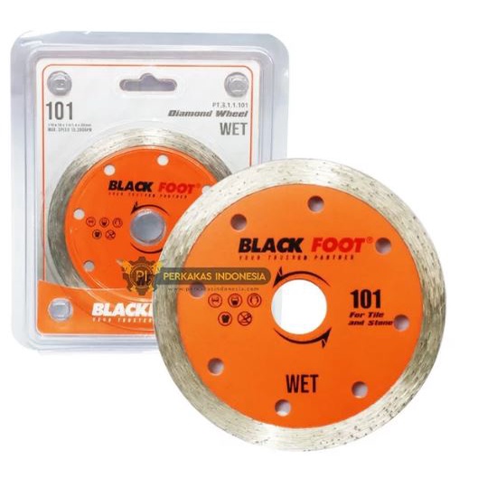 Diamond Wheel WET 4 Inch BLACKFOOT Mata Potong Keramik Basah Pisau Gerinda Kramik Granit Batu Pemoto