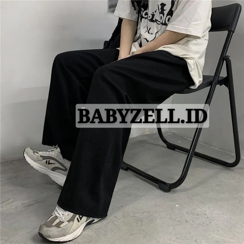 DRAWSTING WIDE LEG PANTS KOREAN STYLE (KULOT COWOK UTUH)  BIGSIZE OVERSIZE ALLSIZE S M L XL - 5XL-7