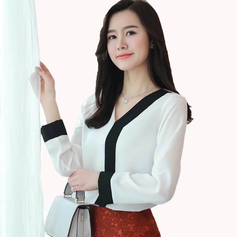 Blouse Tangan Panjang Wanita Gaya Korea Model Terbaru - XSHOP Titin