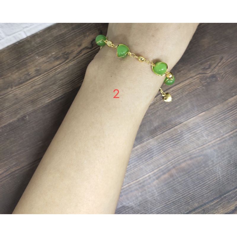 Fifi Fashion Gelang Kombinasi Kristal Model Perhiasan lapis emas 28#