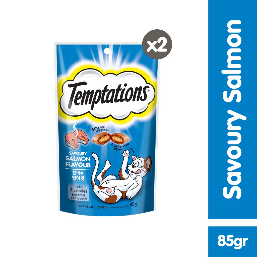 TEMPTATIONS™ Snack Kucing 85g - Isi 2-Savoury Salmon