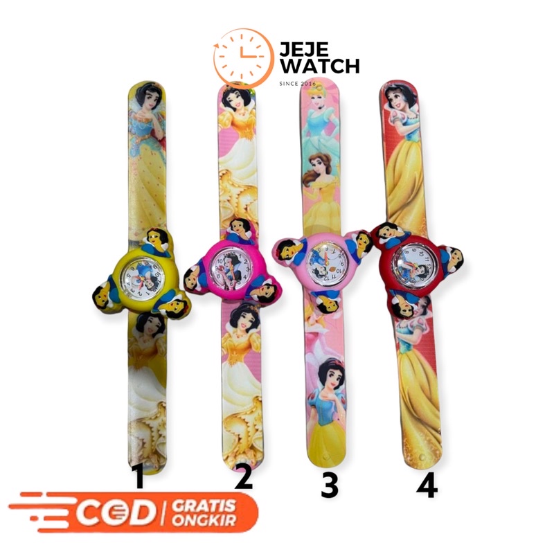 Jam tangan anak ceplok spinner karakter cewek