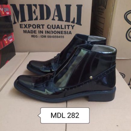 Sepatu kulit pria PDH boots Polri TNI security guard PNS sepatu kerja formal tampil lebih keren