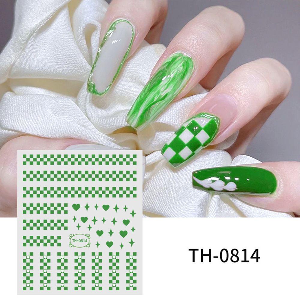 Agustina Stiker Nail Art Wanita Flame Dekorasi Nail Art Bentuk Hati Bahan Nail Art DIY Manicuring Sticker