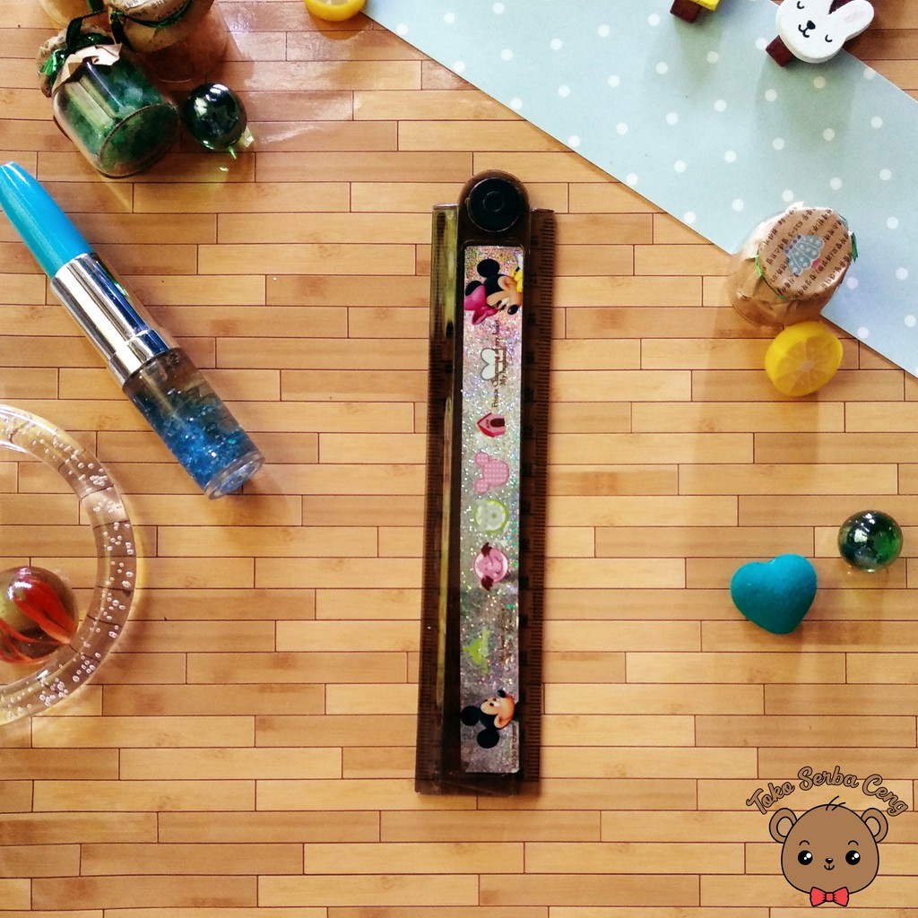 

Penggaris Lipat 30cm Mickey Minnie Mouse Lucu Stiker Hologram