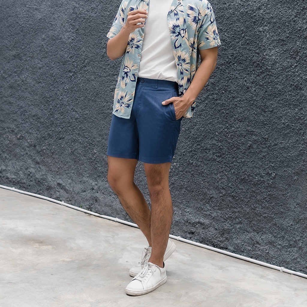 Celana Pendek Pria Chambray Short Pants by CELANASTUDIO