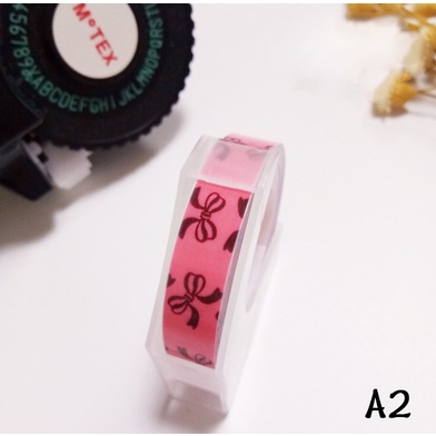 MOTEX Dymo Embossing Label Maker Printer Label DIY Manual Typewriter Tape Capital Mesin Pembuat-label tape - A2