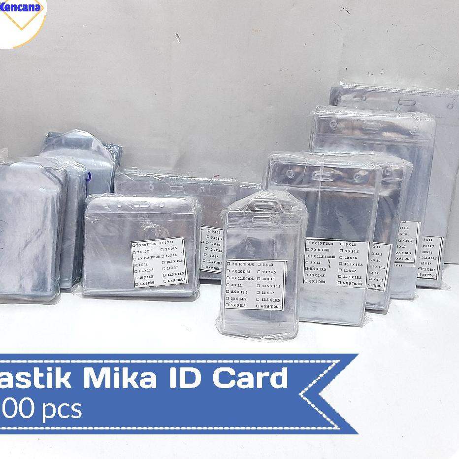 

New! Plastik Mika Name Tag ID Card 100pcs ダ
