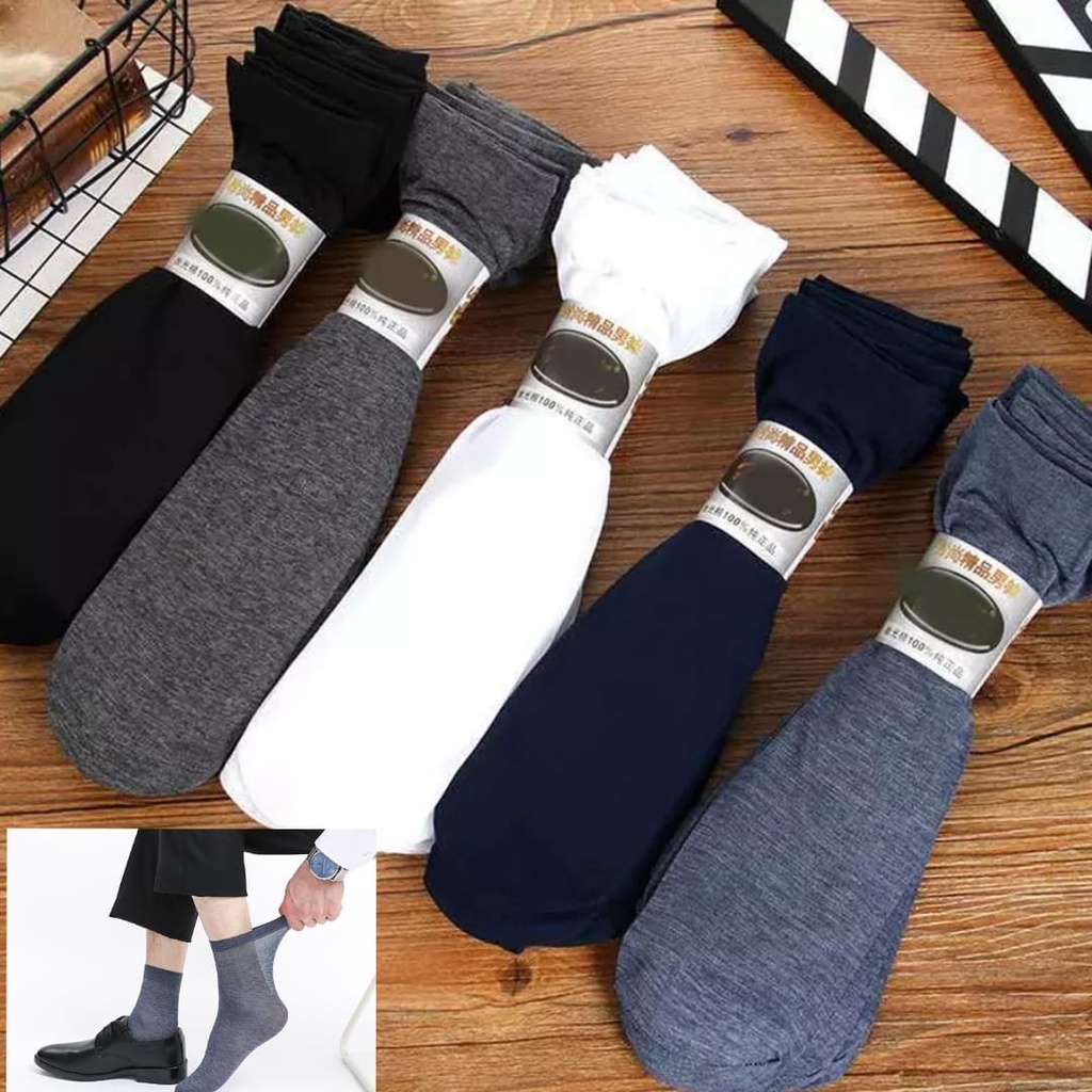 Kaos Kaki Cowok Tipis Elastis Kaos Kaki Kantor Pria Diatas Mata Kaki Man Socks Import Quality Muat Besar Kaos Kaki Jumbo