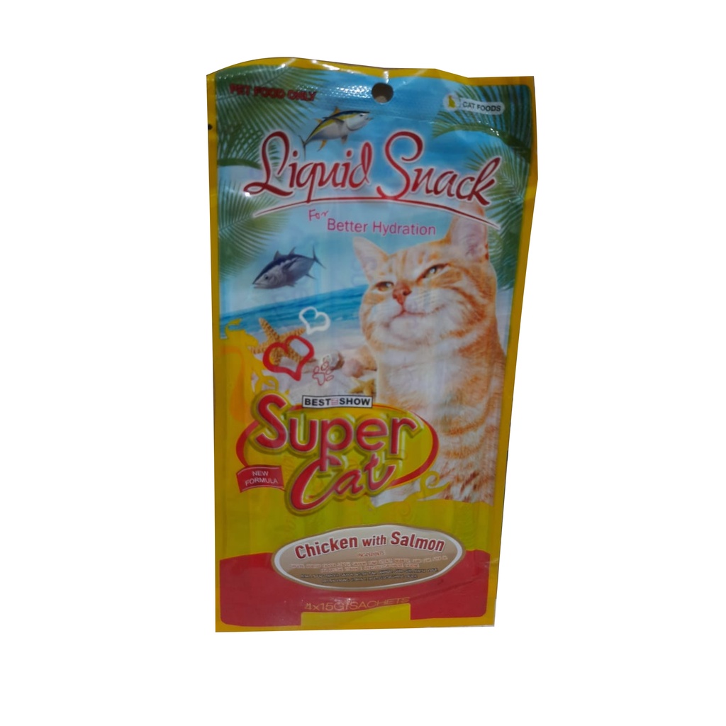 snack kucing supercat snack liquid isi 4 x 15gr